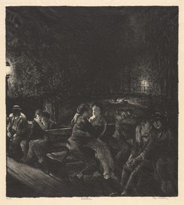 Solitude by George Bellows, created 1917, in lithograph. Download this artwork as a high-resolution wallpaper for desktop, tablet, or mobile. — George Bellows Wallpaper