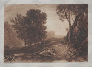 Solitude by Joseph Mallord William Turner, created 1814, in etching and mezzotint. Download this artwork as a high-resolution wallpaper for desktop, tablet, or — Joseph Mallord William Turner Wallpaper