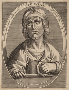 Sophonias by Theodoor Galle, created published 1613, in engraving on laid paper. Download this artwork as a high-resolution wallpaper for desktop, tablet, or mo — Theodoor Galle Wallpaper