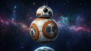 BB-8 adrift i kosmos.
