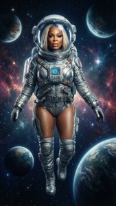 Missy Elliott som astronaut i rummet