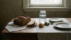 A still life reflecting the scarcity of everyday life during the Great Depression.