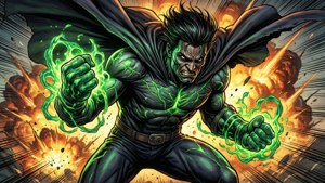 Spawn rushes into battle with green necroplasm energy around his fists.