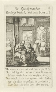 Speldenmaker by Jan Luyken, created 1694, in paper; etching. Download this artwork as a high-resolution wallpaper for desktop, tablet, or mobile. — Art Wallpaper