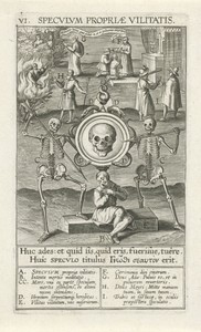 Spiegel van het leven by Theodoor Galle, created 1610, in paper; engraving. Download this artwork as a high-resolution wallpaper for desktop, tablet, or mobile. — Theodoor Galle Wallpaper