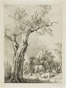 Spring by Jean Jacques de Boissieu, created 1795, in Etching on paper. Download this artwork as a high-resolution wallpaper for desktop, tablet, or mobile. — Illustration Wallpaper