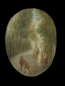 Spring by Jean-Baptiste Pater, created c. 1720–36, in oil on canvas. Download this artwork as a high-resolution wallpaper for desktop, tablet, or mobile. — Art Picture