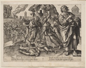 St. John by Hendrick Goltzius, created c. 1578, in engraving. Download this artwork as a high-resolution wallpaper for desktop, tablet, or mobile. — Art Picture