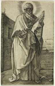 St. Paul by Albrecht Dürer, created 1514, in Engraving on ivory laid paper. Download this artwork as a high-resolution wallpaper for desktop, tablet, or mobile. — Illustration Wallpaper