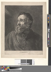 St. Paulus by Abraham Bloteling, in Mezzotint on moderately thick, moderately textured, beige laid paper. Download this artwork as a high-resolution wallpaper f — Abraham Bloteling Wallpaper