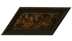 Staircase panel by James McNeill Whistler, created 1876, in Oil and metal leaf on wood. Download this artwork as a high-resolution wallpaper for desktop, tablet — James McNeill Whistler Wallpaper