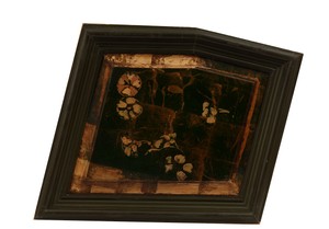 Staircase panel by James McNeill Whistler, created 1876, in Oil paint and metal leaf on wood. Download this artwork as a high-resolution wallpaper for desktop, 
