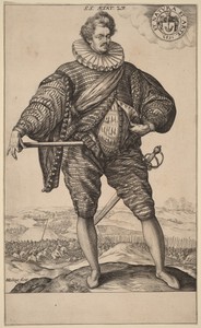 Stanislaw Sobocki (?) by Hendrick Goltzius, created 1583, in engraving. Download this artwork as a high-resolution wallpaper for desktop, tablet, or mobile. — Hendrick Goltzius Wallpaper