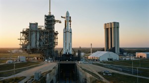 SpaceX Starbase-tila raketteineen ja futuristisine rakennuksineen