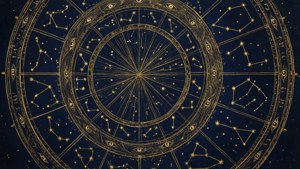 Muinainen tähtitieteellinen Ophanim tähtipyöräkonstellaatioineen