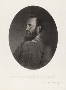 Stonewall Jackson by John A. O'Neill, created 1863, in Engraving on paper. Download this artwork as a high-resolution wallpaper for desktop, tablet, or mobile. — John A. O'Neill Wallpaper