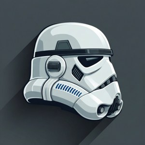 Minimalistisk Stormtrooper-hjelm vektor tapet.