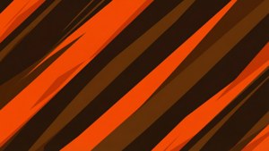 Et abstrakt tapet med diagonale orange og brune Cleveland Browns-striber.