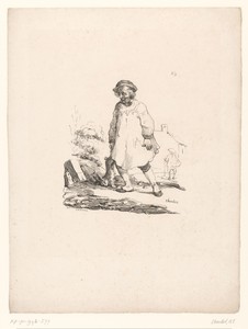 Stroper met dode haas by Nicolas Toussaint Charlet, created 1823, in paper; penlithografie. Download this artwork as a high-resolution wallpaper for desktop, ta — Nicolas Toussaint Charlet Wallpaper
