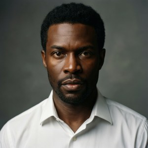 Ein sauberes Studio-Porträt von Morris Chestnut in einem weißen Hemd.