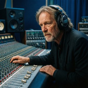 Gary Rossington i optagestudie med analogt udstyr