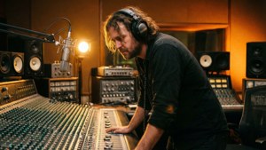 Rod Wave in a recording studio with headphones and analog gear — Rod Wave Picture