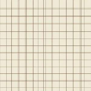 Beige tapet med et subtilt brunt rutenettmønster for et moderne minimalistisk utseende.