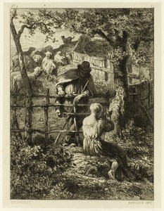 Summer by Charles Emile Jacque, created c. 1865, in Etching, engraving and roulette on cream China paper laid down on ivory wove paper. Download this artwork as — Illustration Wallpaper