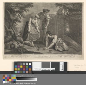 Summer by John Simon, in Mezzotint on moderately thick, moderately textured, cream laid paper. Download this artwork as a high-resolution wallpaper for desktop, — John Simon Wallpaper