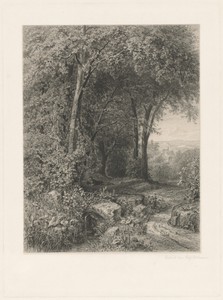 Summer by Eduard Willmann, created 1871, in etching on chine collé. Download this artwork as a high-resolution wallpaper for desktop, tablet, or mobile. — Eduard Willmann Wallpaper
