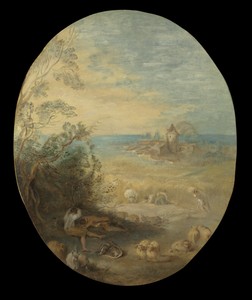 Summer by Jean-Baptiste Pater, created c. 1720–36, in oil on canvas. Download this artwork as a high-resolution wallpaper for desktop, tablet, or mobile. — Art Picture