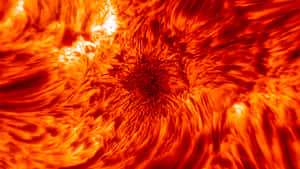 Feuriger kosmischer Wirbel mit wirbelndem Plasma und dunklem Zentrum — Wunderschöner Blick Auf Die Berge Wallpaper