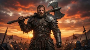 Glaive sejrrig ved solnedgang i Vainglory.