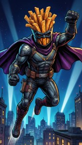 Fishstick menyelamatkan hari sebagai pahlawan super di Fortnite.