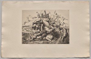 Surprise by Nicolas-François Chifflart, created 1865, in etching. Download this artwork as a high-resolution wallpaper for desktop, tablet, or mobile.