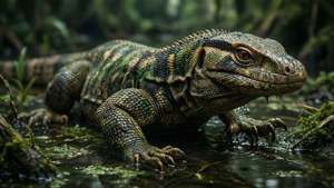 Reptile insegue la preda in una palude in Mortal Kombat Armageddon