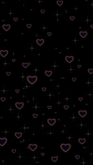 Padrão de Coração de Amor Escuro
