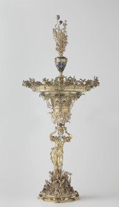 Table ornament by Wenzel Jamnitzer I, created 1549, in silver (metal); email; etching; casting; gild; emailleren; drijven. Download this artwork as a high-resol — Wenzel Jamnitzer I Wallpaper