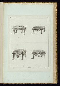 Tabourets by Pierre Ranson, created late 18th century, in Etching and engraving on paper. Download this artwork as a high-resolution wallpaper for desktop, tabl — Pierre Ranson Wallpaper