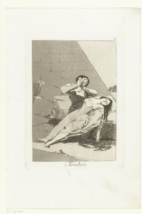 Tantalus by Francisco de Goya, created 1797 - 1799, in paper; etching; aquatint. Download this artwork as a high-resolution wallpaper for desktop, tablet, or mo — Art Picture
