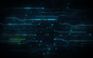 Abstract glowing circuit lines on a dark digital background — Chuck Wallpaper