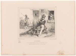 Teleurstelling by Nicolas Toussaint Charlet, created 1835, in paper; lithography. Download this artwork as a high-resolution wallpaper for desktop, tablet, or m — Nicolas Toussaint Charlet Wallpaper