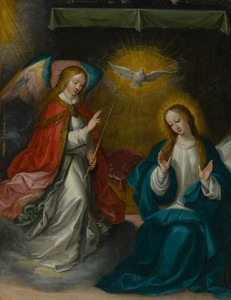 The Annunciation by Frans Francken the Younger, created c. 1620, in Oil on copper. Download this artwork as a high-resolution wallpaper for desktop, tablet, or — Architecture Picture