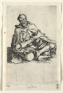 The Beggars: Malingerer by Jacques Callot, created c. 1623, in etching. Download this artwork as a high-resolution wallpaper for desktop, tablet, or mobile. — Jacques Callot Wallpaper
