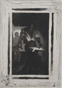 The Blacksmith by Eugène Delacroix, created 1833, in aquatint. Download this artwork as a high-resolution wallpaper for desktop, tablet, or mobile. — Painting Picture