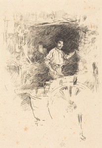 The Blacksmith by James McNeill Whistler, created 1895/1896, in lithograph in black with graphite on laid paper. Download this artwork as a high-resolution wall — Art Picture