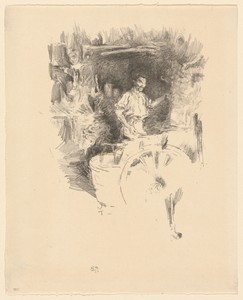 The Blacksmith by James McNeill Whistler, created 1895/96, in Transfer lithograph in black, with stumping, on cream laid paper. Download this artwork as a high- — Illustration Background