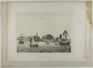 The Bourse by Th. Schuhmann, created n.d., in Lithograph in black with yellow-beige tint on ivory wove paper. Download this artwork as a high-resolution wallpap — Th. Schuhmann Wallpaper