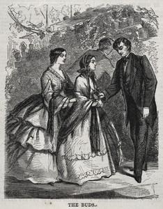 The Buds by Winslow Homer, created 1860, in wood engraving. Download this artwork as a high-resolution wallpaper for desktop, tablet, or mobile. — Winslow Homer Wallpaper