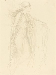 The Cap by James McNeill Whistler, created 1893, in lithograph in black on laid paper. Download this artwork as a high-resolution wallpaper for desktop, tablet, — James McNeill Whistler Wallpaper